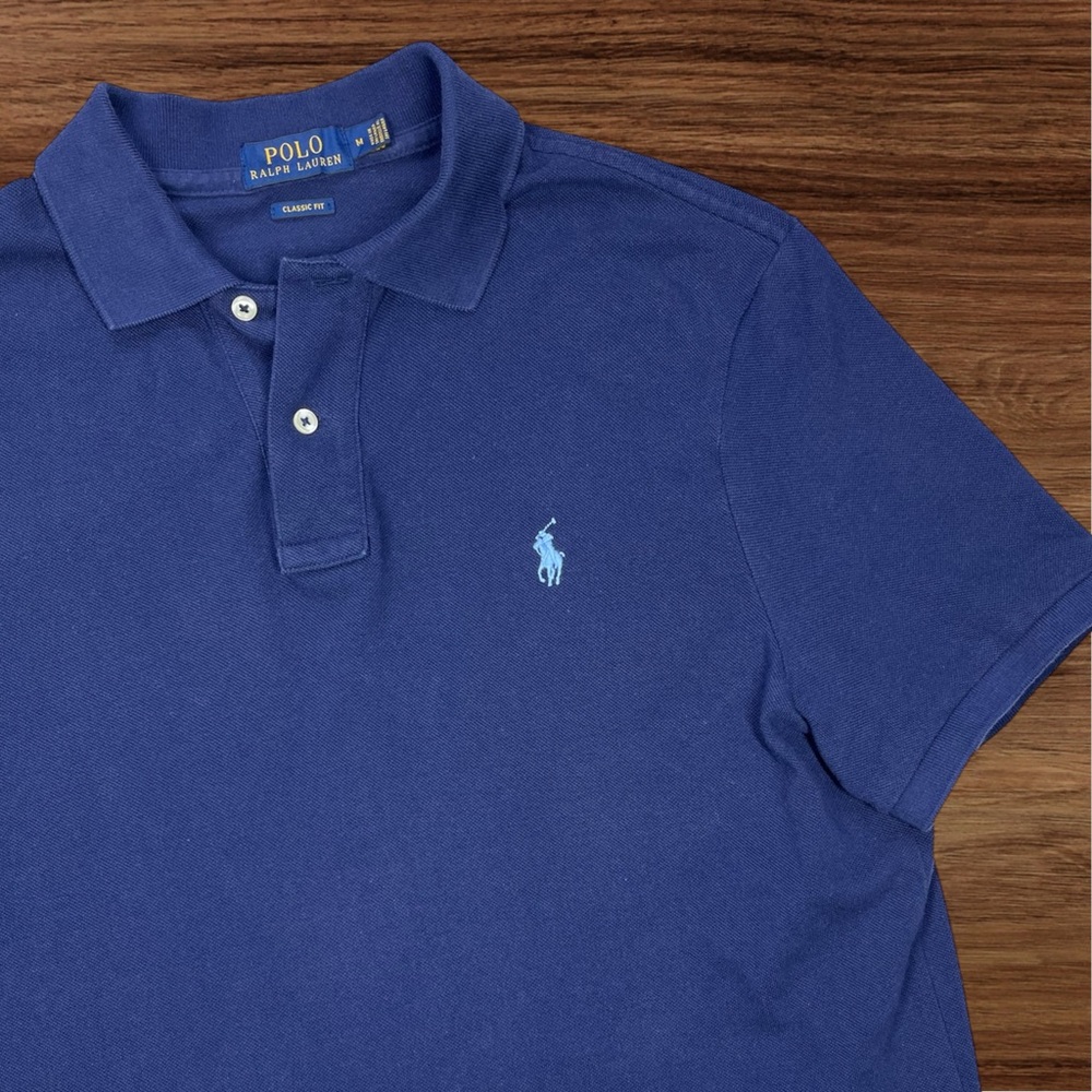 Polo Ralph Lauren 100% Cotton Blue Polo. Classic Fit. Medium